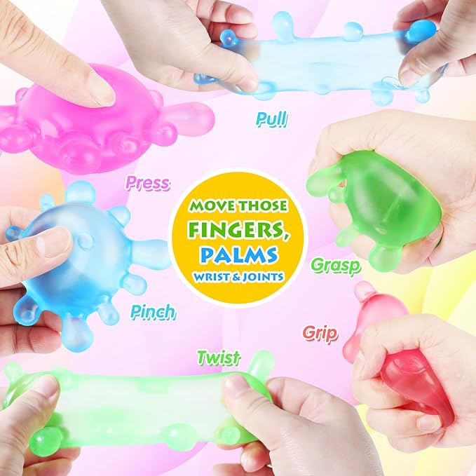 Fidget Toys Stress Balls for Kids, Squishy Squishies Toys , Fidgets Prizes Bulk-Sensory Balls-Stress Balls for Adults -Classroom Prize-Goodie Bag Stuffers, Sensory Toys for Autistic Autism