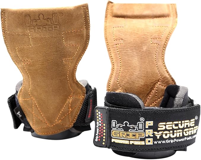 Lifting Grips PRO Weight Gloves Heavy Duty Barbell Gymnastics Straps Alternative to Power Hooks Deadlifts Adjustable Neoprene Padded Wrist Wrap