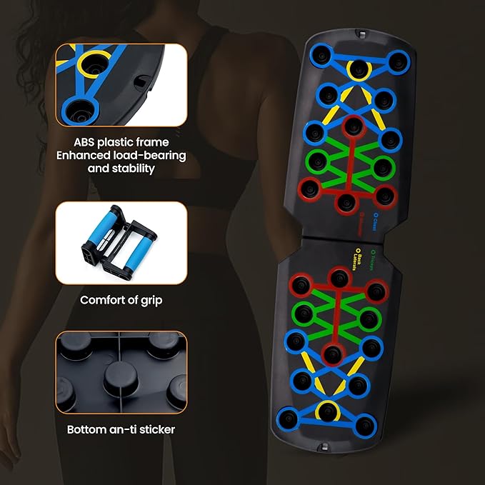 Push Up Board,Portable Dismountable 17 in 1 Push Up Bar at Home Gym,Professional Muscle Training Equipment is Available for Men and Women,The Ideal Gift for Fitness Enthusiasts,Pushup Board Set
