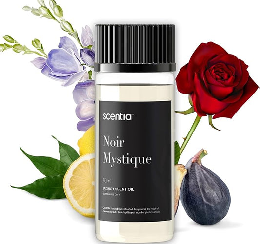 Hotel Diffuser Oil Inspired by 5-Star Hotel Scent-50 mL 1.69 fl oz-Essential Oil Blend Rose, Lemon and Musk Notes for Aromatherapy Ultrasonic & Cold Diffusers-Noir Mystique, Mothers Day Gift