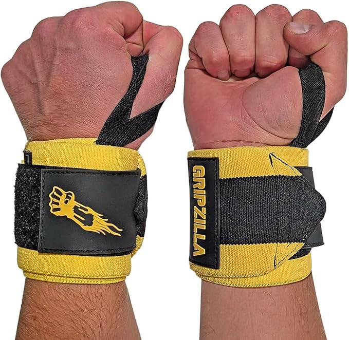 GRIPZILLA Wrist Wraps for Weightlifting Men/Women - Premium Lift Heavier Wrist Straps for Weightlifting, Gym, Carpal Tunnel Wrist Brace Weight Lifting Wrist Wraps with Thumb Loop for Powerlifting, Deadlift