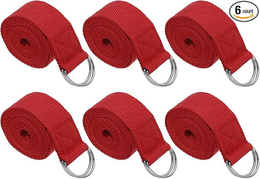 PATIKIL Yoga Strap for Stretching Cotton Yoga Belt with Adjustable Metal D-Ring Buckle Stretch Bands for Fitness Pilates