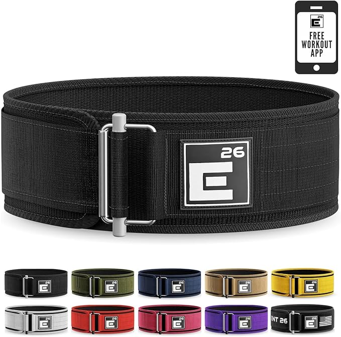 Element 26 Self-Locking Weight Lifting Belt - Premium Weightlifting Belt for Serious Functional Fitness and Olympic Lifting Athletes - Lifting Support for Men and Women - Deadlift Training Belt