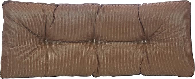 Klear Vu Corner Nook or Piano Seat Omega Non-Slip Tufted Bench Cushion for Indoor Furniture, Entryway Storage, Bay Window, 35 Inches, 15 Brown
