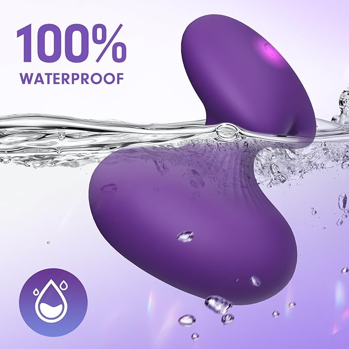 Fully Waterproof Massage Ball, Portable Handheld Neck Massager, Multifunctional Rechargeable Muscle Massage Tool (Deep Purple)