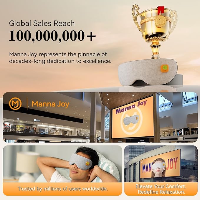 Heated Eye Mask, Cordless Warm Compress for Dry Eyes & Stye, Rechargeable Sleep & Blackout Eye Mask for Travel