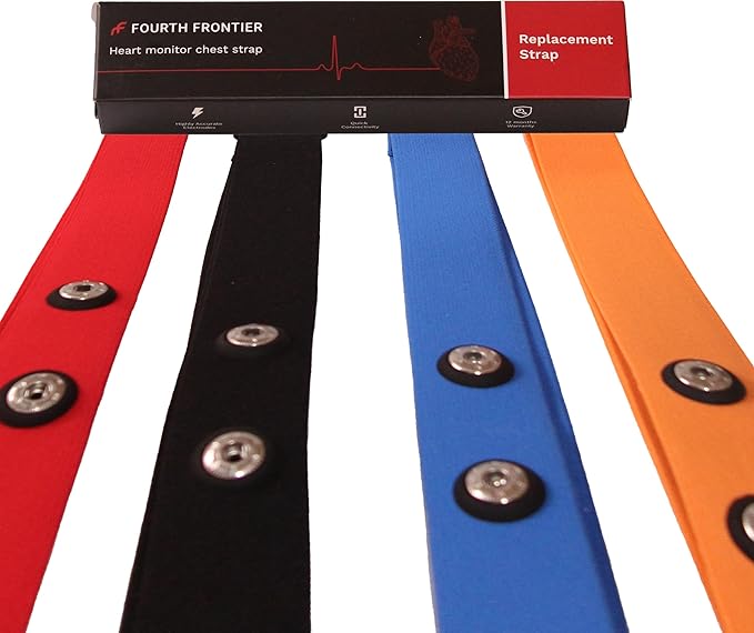 Replacement Heart Rate Chest Monitor Strap, Compatible with Frontier X2 Wahoo Tickr Polar Garmin HRM Coospo