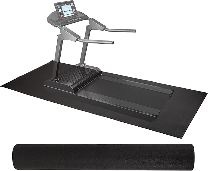 Treadmill Mat, 1/4" Thick Walking Pad with Shock Absorption Noise Reduction, Non-Slip High Density Home Gym Floor Mats for Treadmills, Elliptical, Exercise Bike, 36" x 78" Fitness Equipment Mat