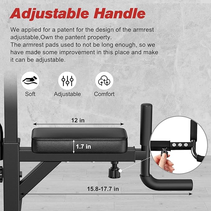 RELIFE REBUILD YOUR LIFE Power Tower Pull Up Bar Station Workout Dip Station for Home Gym Strength Training Fitness Equipment