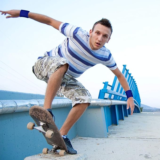 12 Pack Sweatbands Sports Wristband Cotton Sweat Band for Men and Women, Good for Tennis, Basketball, Running, Gym, Working Out