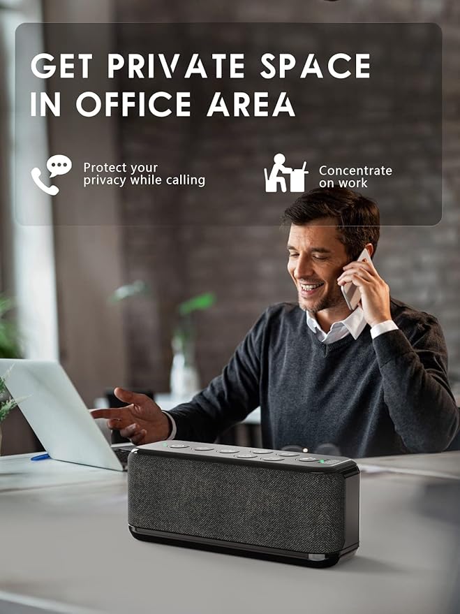 Portable White Noise Machine for Adults & Kids, 42 Soothing Sounds, Rechargeable Travel Sound Machine with Rain & Ocean Sounds, Auto-Off Timer & 8-Level Volume Control β Ideal for Sleep & Focus