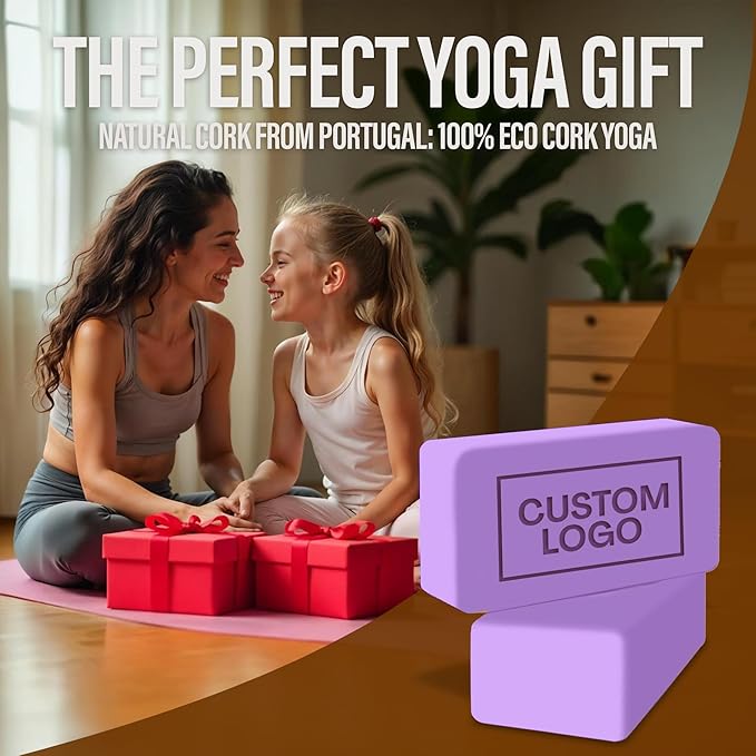 Personalized Yoga Blocks 2 Pack with Custom Design, Yoga Blocks for Women, Exercise blocks Yoga Blocks Soft Non-Slip for Pilates, Meditation, Custom Yoga Accessories