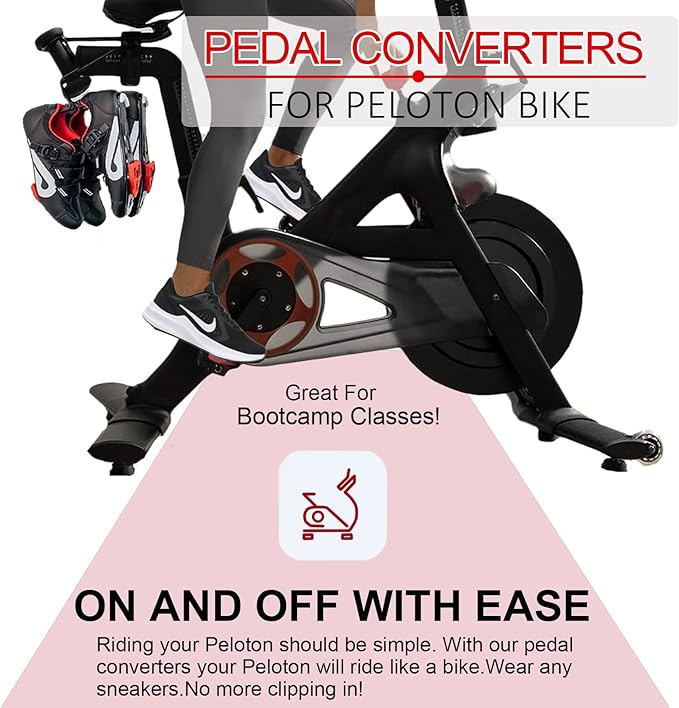 BUCKLOS Look Delta, SPD Spin Bike Bicycle Clip Pedals - Compatible with Peloton & Shimano SPD Fit Road Bike/Indoor Outdoor Cycling (9/16'' Clips Pedal Replacement)