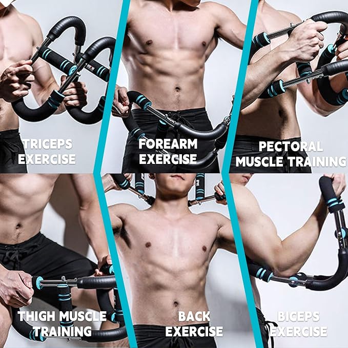 Twister Arm Trainer, 40-100lb Adjustable Chest Workout Equipment, Portable Power Twister Bar, 2025 New Adjustable Twister Arm Chest Exerciser,Detachable Design Fitness Anywhere