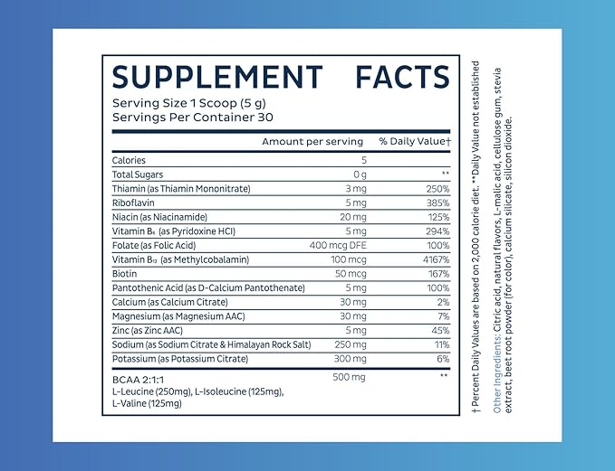 Zeal Electrolyte Powder Recovery Drink (30 Servings | Strawberry Vanilla) w 0 Sugar +BCAAs +B-Vitamins Electrolyte Supplement w Potassium Zinc & Magnesium for Hydration - Keto Electrolytes