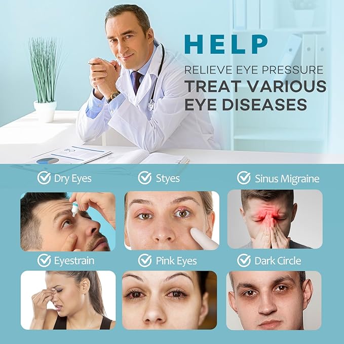 Ezona Heated Eye Mask, Warm Eye Compress Mask, USB Electric Eye Heating Pad with Temperature & Timer Control, Dry Eye Mask for Dry Eyes Blepharitis Sinus Migraine Stye MGD Puffiness Black