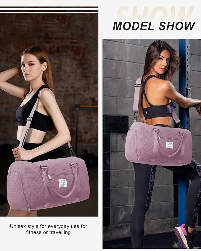 Gym Bag Womens,Travel Duffel Carry on Bag Sport Tote Bag Weekend Overnight Bag