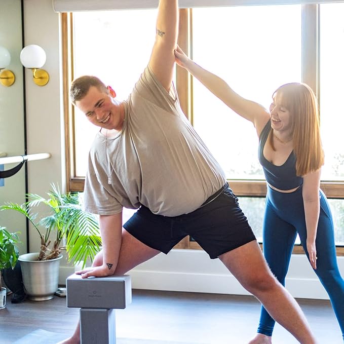 Hugger Mugger 5 in. Big Foam Yoga Block - Extra Large Size, Dense Foam, Reliable Support, Beveled Edges for Comfort, Great if You're Taller or Less Flexible