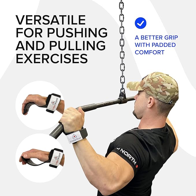 Core Prodigy Wrist Wraps Straps - Weight Lifting Grips Padded and Adjustable Gloves Alternative to Power Hooks