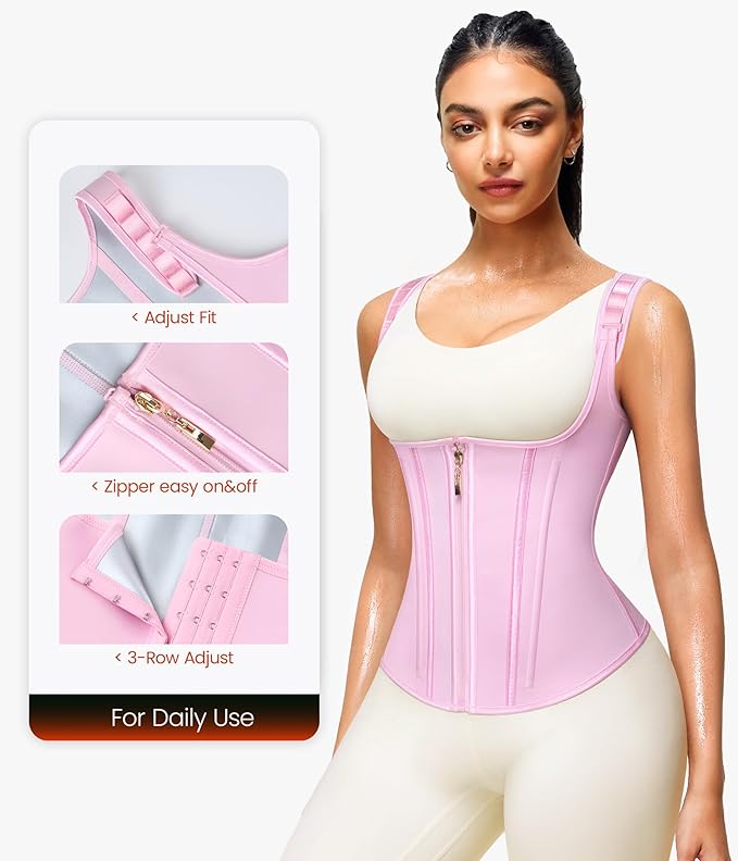 Junlan Waist Trainer for Women - Sauna Suit Sweat Vest for Working Out