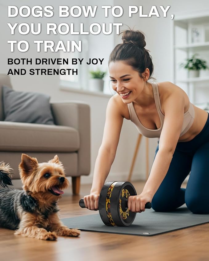 VINSGUIR Ab Roller Wheel, Abs & Core Workout Equipment for Home Gym with Knee Pad Accessories, Abdominal Wheel for Full-body Strength Training