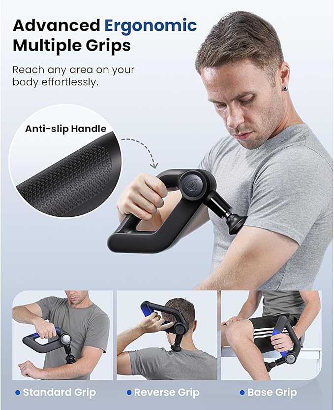 BOB AND BRAD D5 Pro Massage Gun, Powerful Percussion Massage Gun Deep Tissue with Enhanced Power for Athletes Home Gym, Handheld Muscle Massager for Pain Relief & Muscle Therapy, Ideal Gift