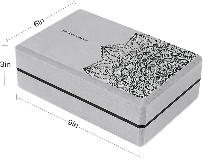 nuveti Yoga Blocks Set of 2, High Density Yoga Brick Foam Blocks to Improve Strength, Flexibility and Balance Brick Foam Blocks