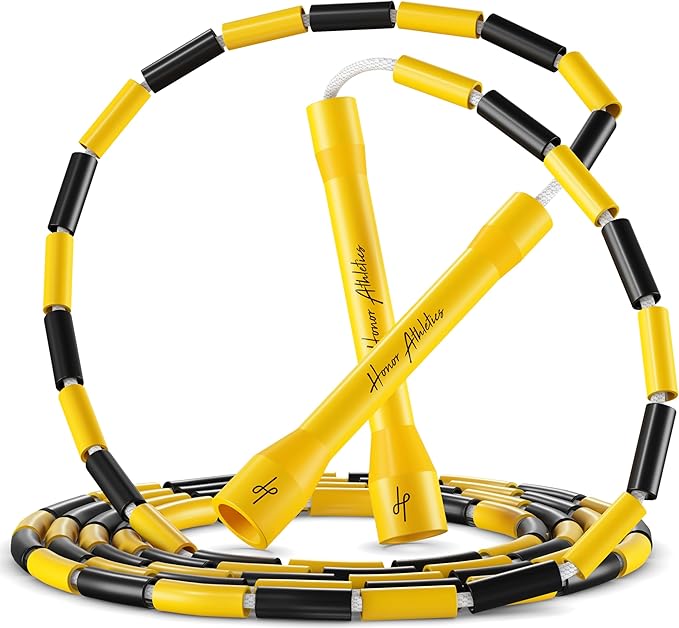 Honor Athletics 2.0 Beaded Jump Rope - Adjustable with Unbreakable Handles & Shatterproof Beads for Enhanced Fitness Training