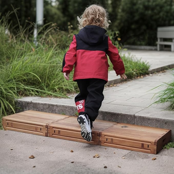 Wooden Platform 3.7" Height.One Step Stool Larger 31.5" for Adults&Senior. Carbonization Porch Step,Stair Assist Indoor&Outdoor,Bedside Foot Stepper,Mobility Stepping.for Handicap,Elderly,Kids