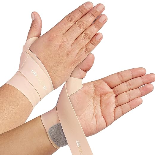 Pickleball Wrist Brace Support for Tennis, Ultra Thin Elastic Wrist Wraps, Lightweight, Breathable and Skin Friendly (Left+Right, Misty Rose)