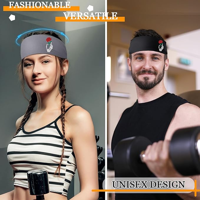 3pcs Headbands for Men Sports Sweat Bands Sweatbands for Mens Workout Running Headbands for Men