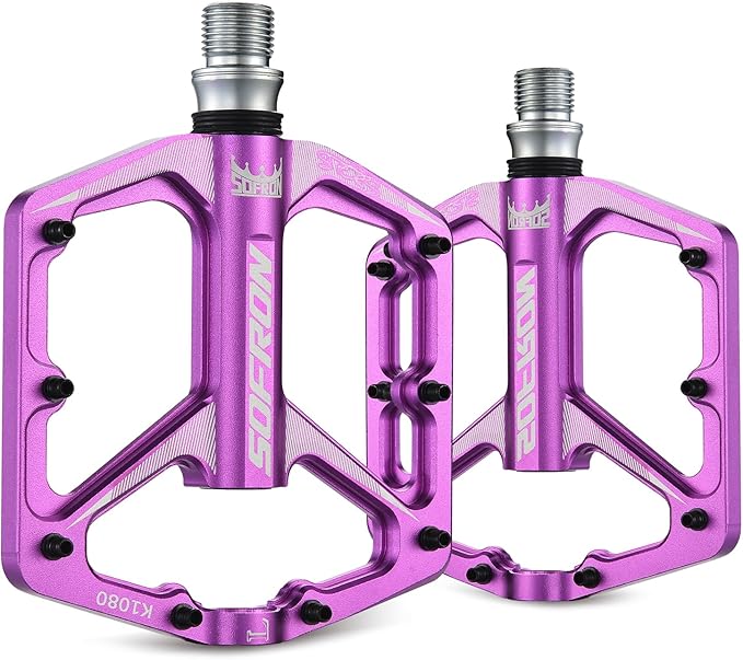 MTB Bike Pedals, Lightweight Bicycle Pedals for BMX/MTB -Universal Lightweight Aluminum Alloy Platform Pedal