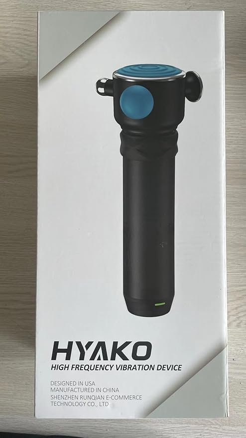 HYAKO Pro R1 Therapy Massager - Handheld Deep Tissue Vibration Massager for Full Body Pain Relief & Fascial limitation & Treats Sensitive Areas | Pressure Point Massage Tool (Upgraded)-Blue