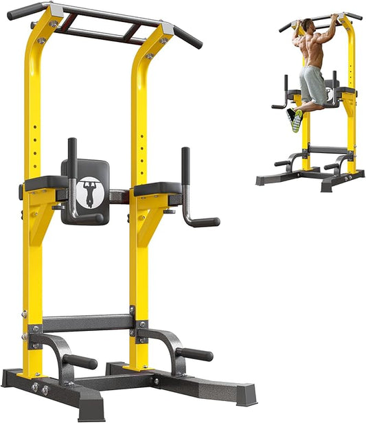 SogesPower Multi-Function Power Tower Pull Up Bar Station Pull Up Dip Station for Home Gym, Adjustable Height Pull Up Bar Stand Dip Bar Strength Training Workout Equipment