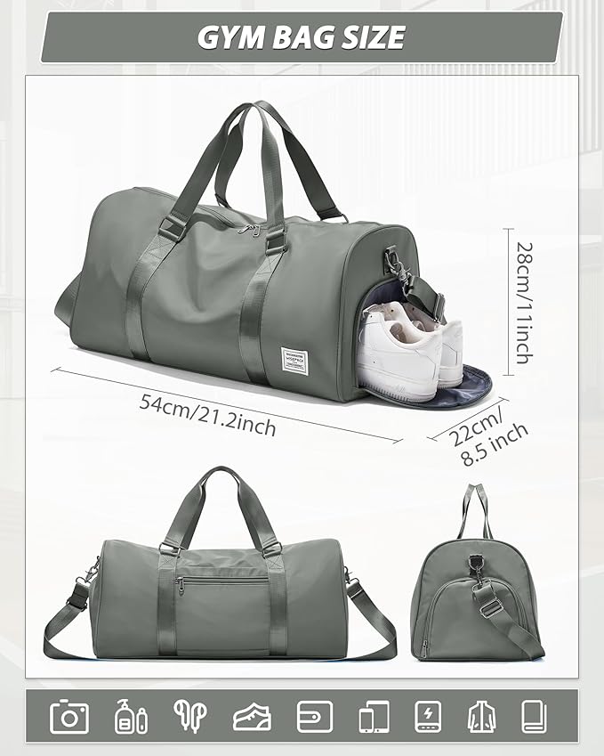 Gym Bag Womens,Travel Duffel Carry on Bag Sport Tote Bag Weekend Overnight Bag