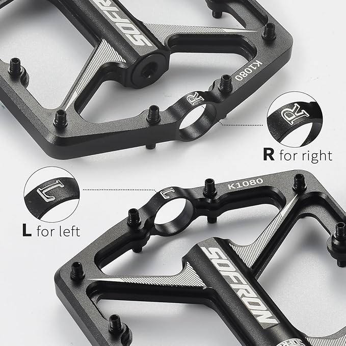 MTB Bike Pedals, Lightweight Bicycle Pedals for BMX/MTB -Universal Lightweight Aluminum Alloy Platform Pedal