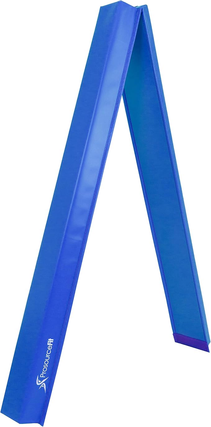 ProsourceFit Gymnastics Balance Beam for Kids, 9ft Long Firm Folding Floor Beam with Non-Slip 4-inch Wide Surface for Safe Gymnastics Practice at Home or Gym