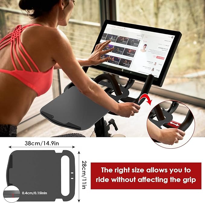 All-New Tabletop Tray Holder for Peloton Bike Mount - Premium Aluminum Stand for Tablets, laptops, Books, Phones, etc. - Riding Work Surface ,Bikes Accessories for Peloton (Not for Bike+)
