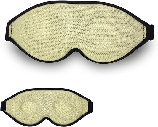 3D Sleep Mask, 100% Blackout 3D Contoured Sleep Eye Mask, Comfortable & Super Soft Sleeping Mask with Adjustable Straps for Women, Men, Sleeping Travel Yoga Naps (Avocado Green)
