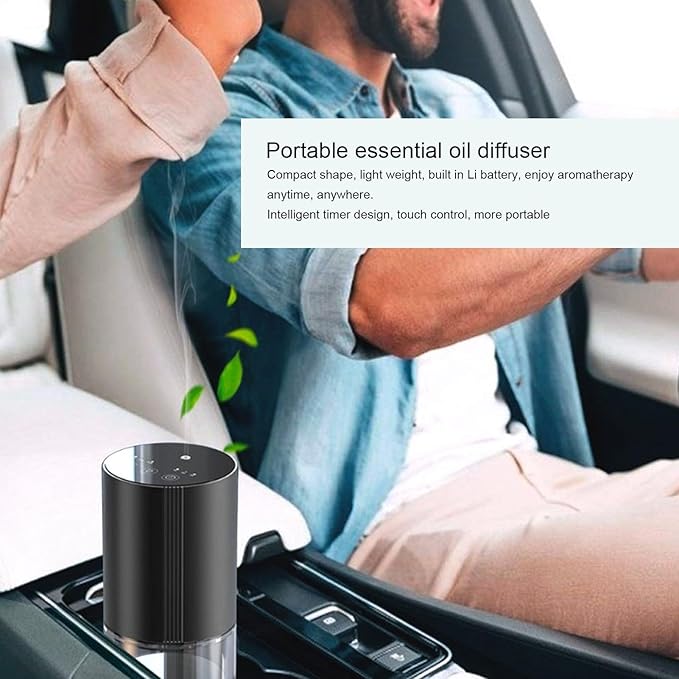 100ML Essential Oil Diffuser, Cool Mist Humidifier & Aromatherapy Diffuser, Ultrasonic Quiet Operation, Auto Shut-Off Timer, Compact Design for Bedroom, Home, or Office