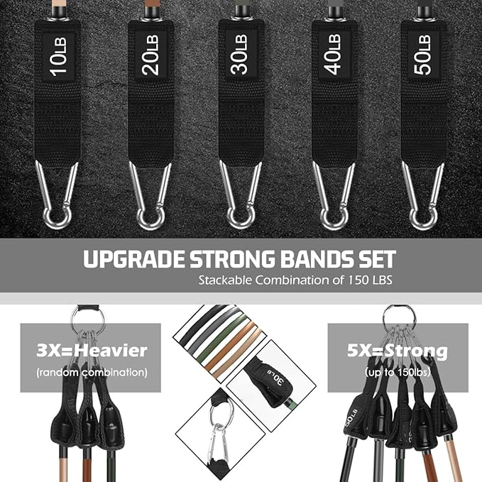 VEICK Resistance Bands, Exercise Bands, Workout Bands, Resistance Bands for Working Out with Handles for Men and Women, Exercising Bands for Fitness Weights Work Out at Home