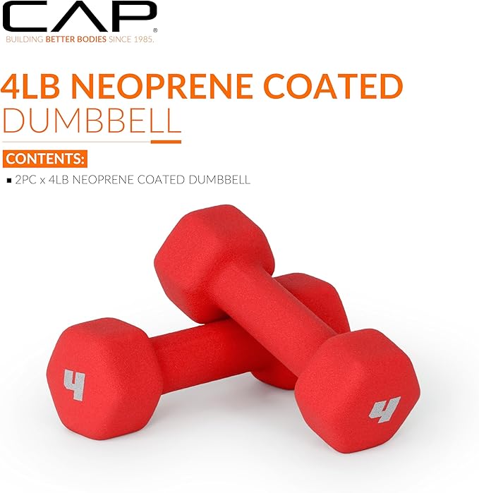 CAP Barbell Neoprene Dumbbell Weights Pairs & Sets | Multiple Colors
