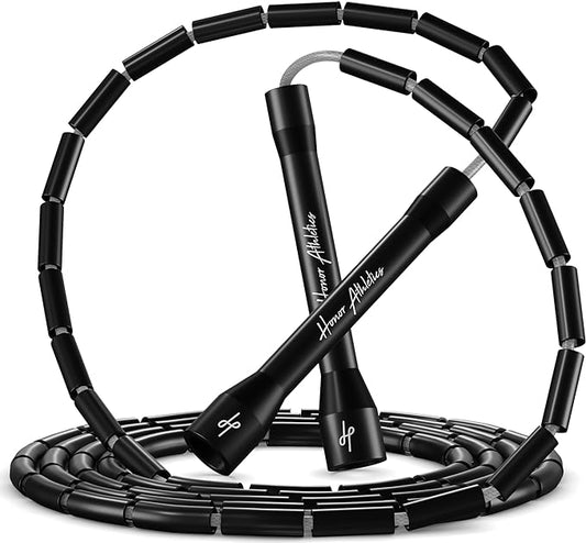 Honor Athletics 2.0 Beaded Jump Rope - Adjustable with Unbreakable Handles & Shatterproof Beads for Enhanced Fitness Training