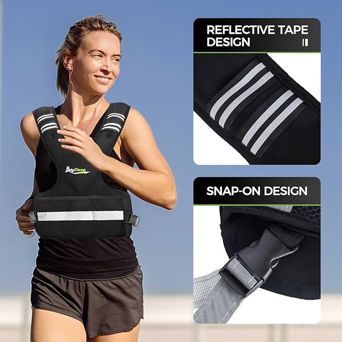 Adjustable Weighted Vest for Men Women, 4-10lb/11-20lb/20-32lb Vest with 6 Ironsand for Weights Running Workout and Training, Adjustable Body Weight Vest Exercise Set for Running, Walking