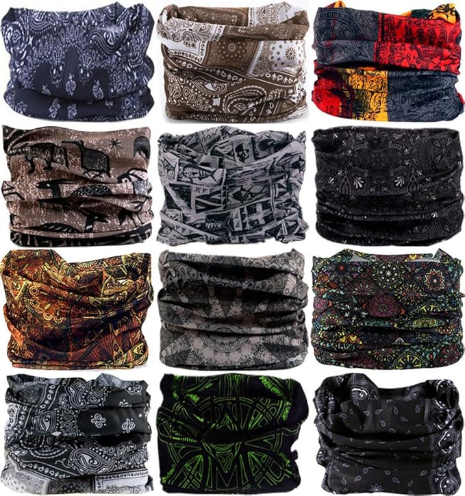 Neck Gaiter Headband Headwear Head Wrap Face Mask Magic Scarf Bandana for Men and Women