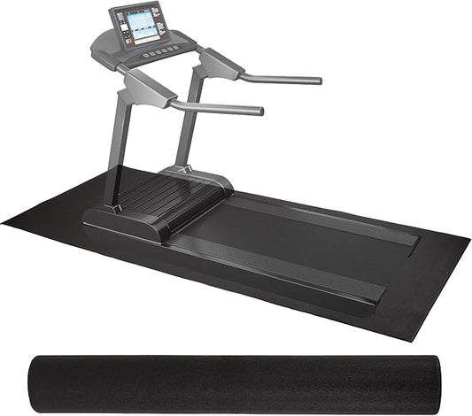 Treadmill Mat, 1/4" Thick Walking Pad with Shock Absorption Noise Reduction, Non-Slip High Density Home Gym Floor Mats for Treadmills, Elliptical, Exercise Bike, 30" x 60" Fitness Equipment Mat