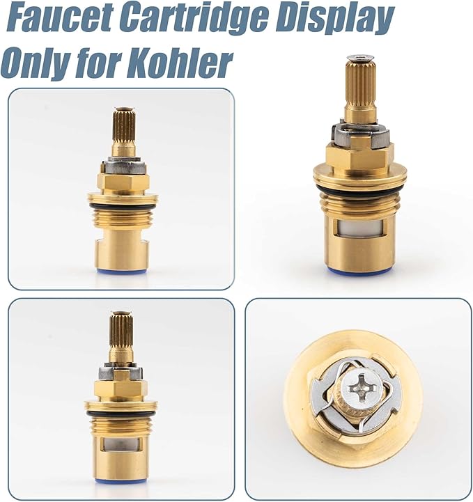 Shower Faucet Cartridge Fit Kohler Shower Valve Cartridge Replacement, Ceramic Valve Cartridge Compatible with Gp77006-Rp 2-Handle Faucet, Cold