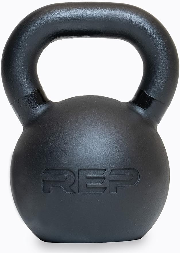 REP Fitness Single Kettlebells 5lb to 50lb Range, Cast Iron, Strength Training, Adjustable Weight, Power Workout Equipment, Home Gym, Free Weights, Dumbbell Alternative, Exercise, Men, Women