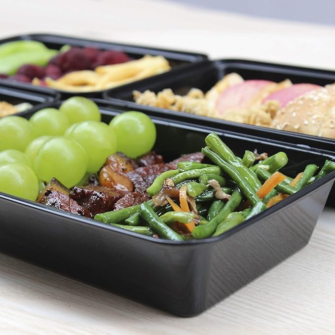 Enther Meal Prep Containers 12 Pack 1 Compartment Single Lids Food Storage Bento BPA Free | Stackable | Reusable Lunch Boxes, Microwave/Dishwasher/Freezer Safe Portion Control (28 oz)