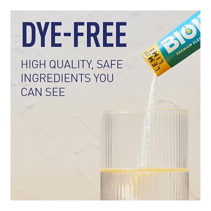 BIOLYTE IV Electrolyte Powder Packets, IV Liquid Drink Mix for Water, Doctor-Developed Hydration, HSA & FSA Approved Dehydration Relief, Chemotherapy Must Haves for Women & Men- Lemon Lime (16 Sticks)